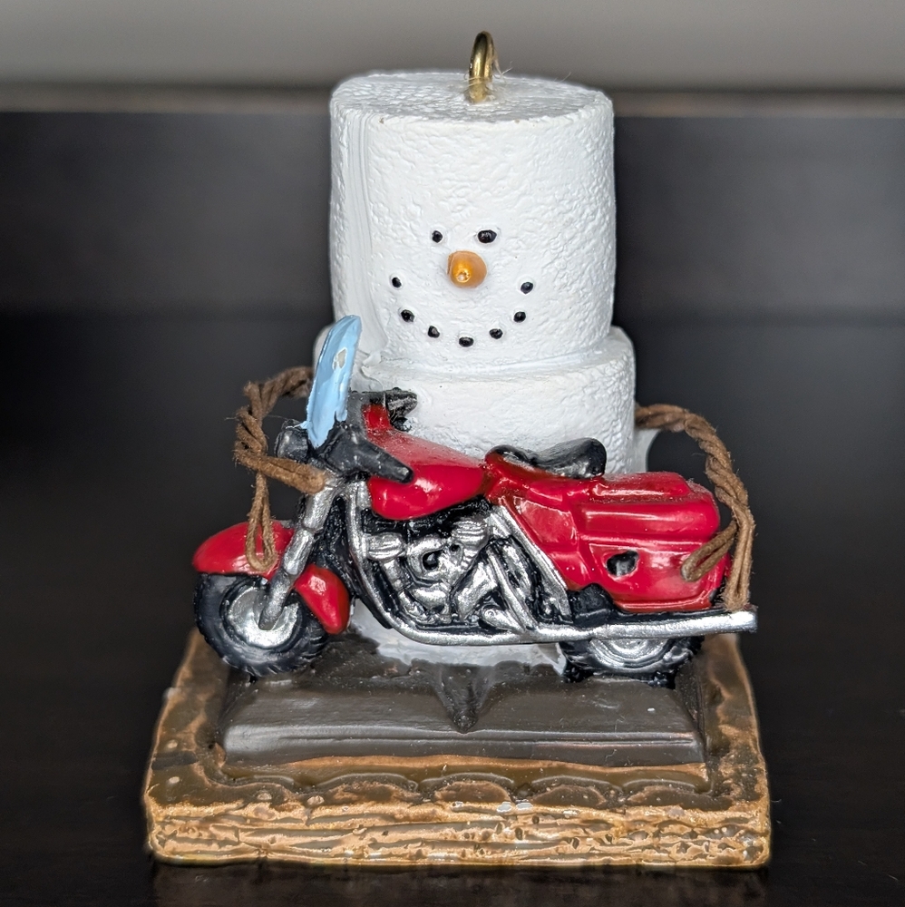 The Original S'mores Ornament Chocolate Christmas Collectable Motorcycle Biker